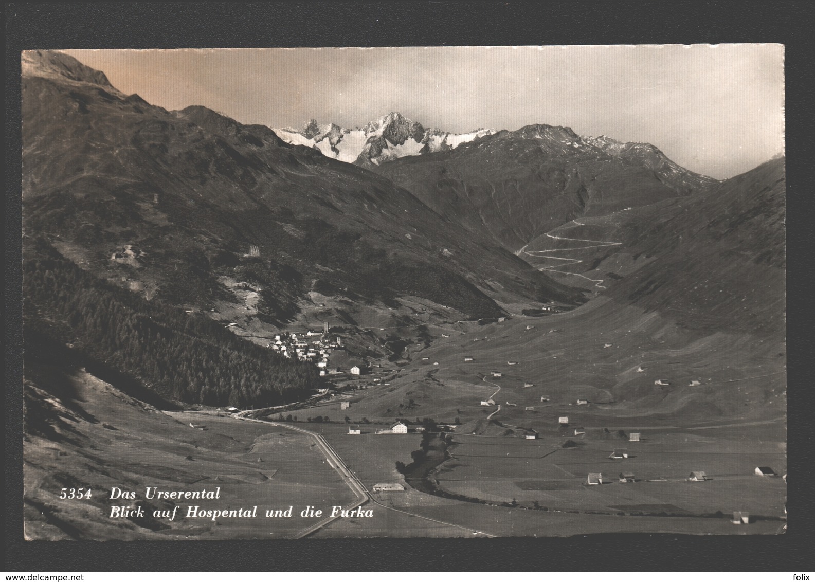 Das Urserental - Blick Auf Hospental Und Die Furka - 1954 - Hospental