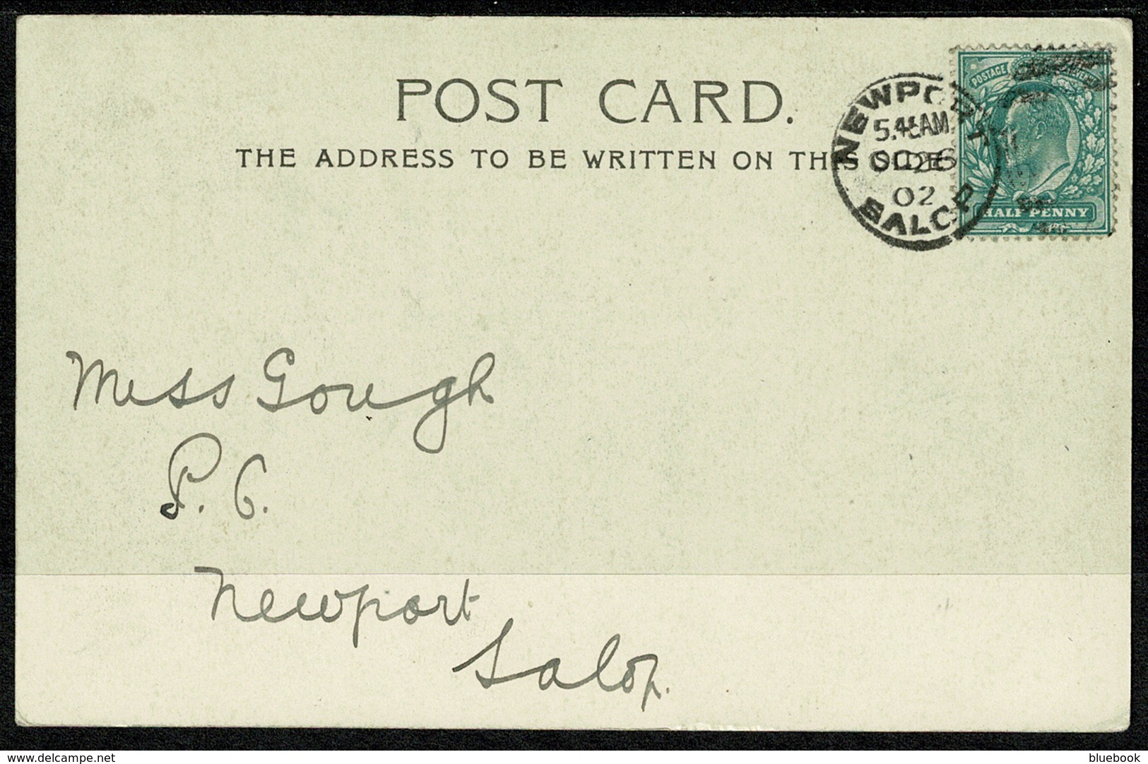 Ref 1276 - 1902 Postcard - Pass Of Aberglaslynh - Caernarvonshire Wales - Newport Salop Duplex Cancel - Caernarvonshire