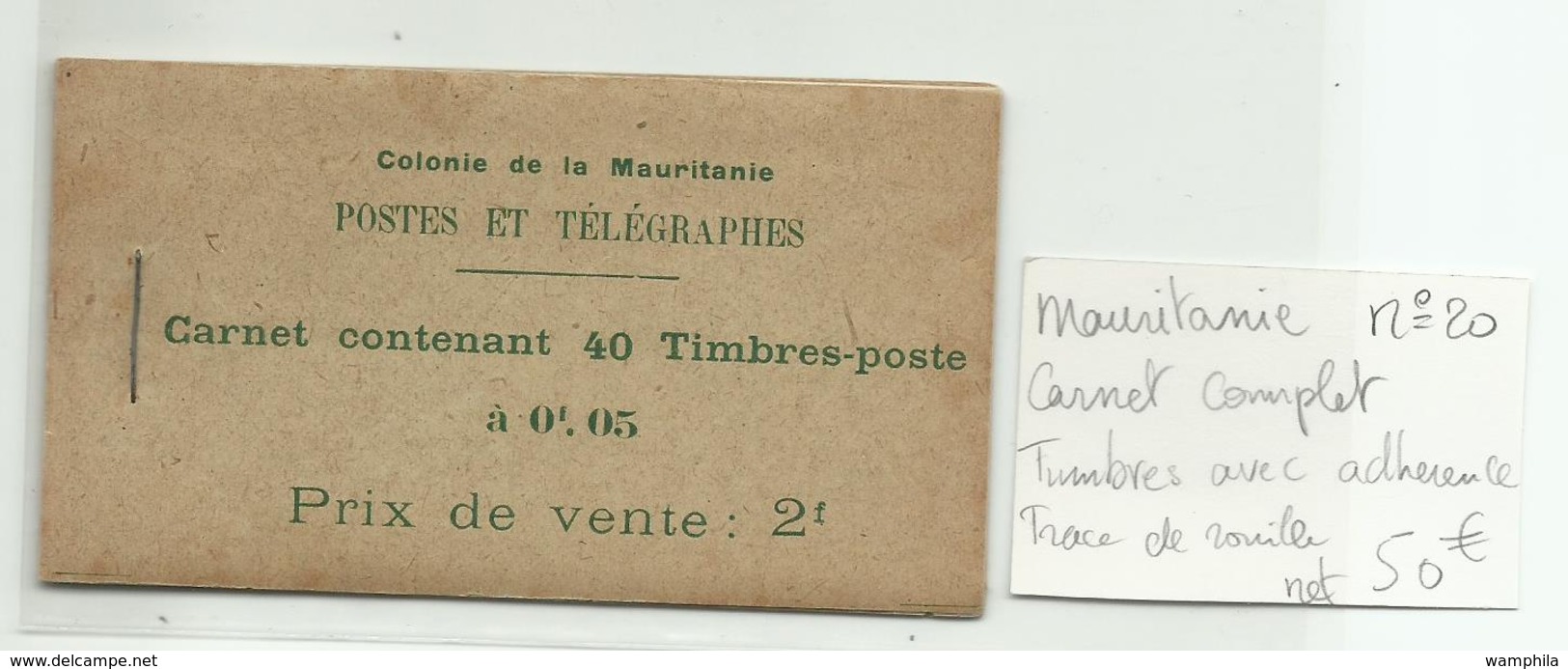 Mauritanie, Carnet Complet Du N° 20 YT, - Unused Stamps