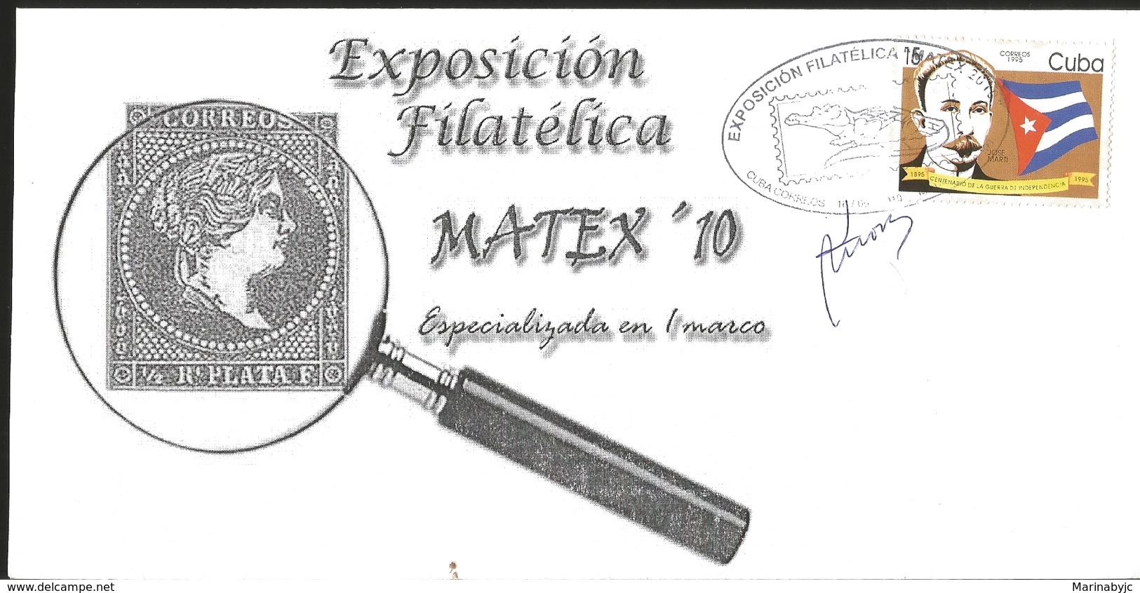 J) 2010 CUBA-CARIBE, CENTENARY OF THE WAR OF INDEPENDENCE, FLAG, CROCODILE, SIGNATURE, JOSE MARTI, PHILATELIC - Lettres & Documents