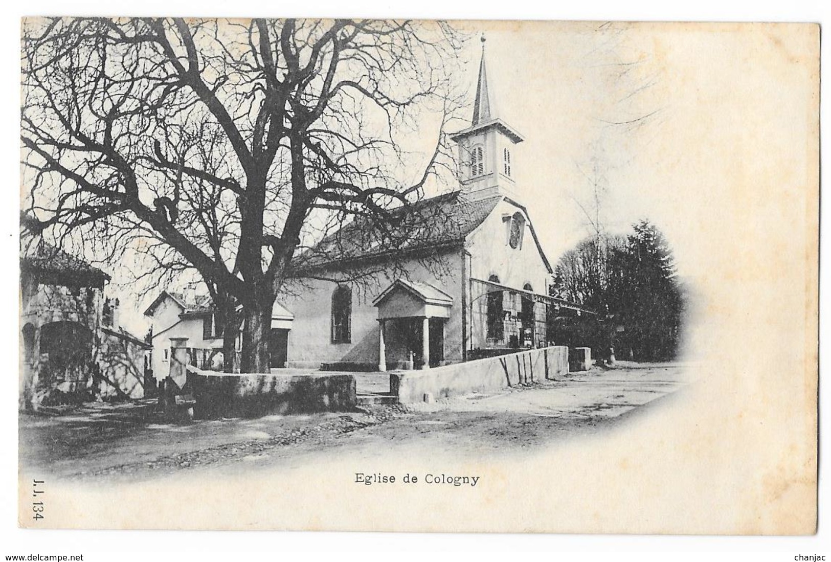 Cpa: SUISSE - COLOGNY - L'Eglise J.J. 134 (Précurseur) - Cologny