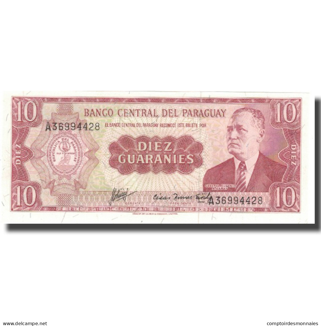 Billet, Paraguay, 10 Guaranies, KM:196a, SPL+ - Paraguay