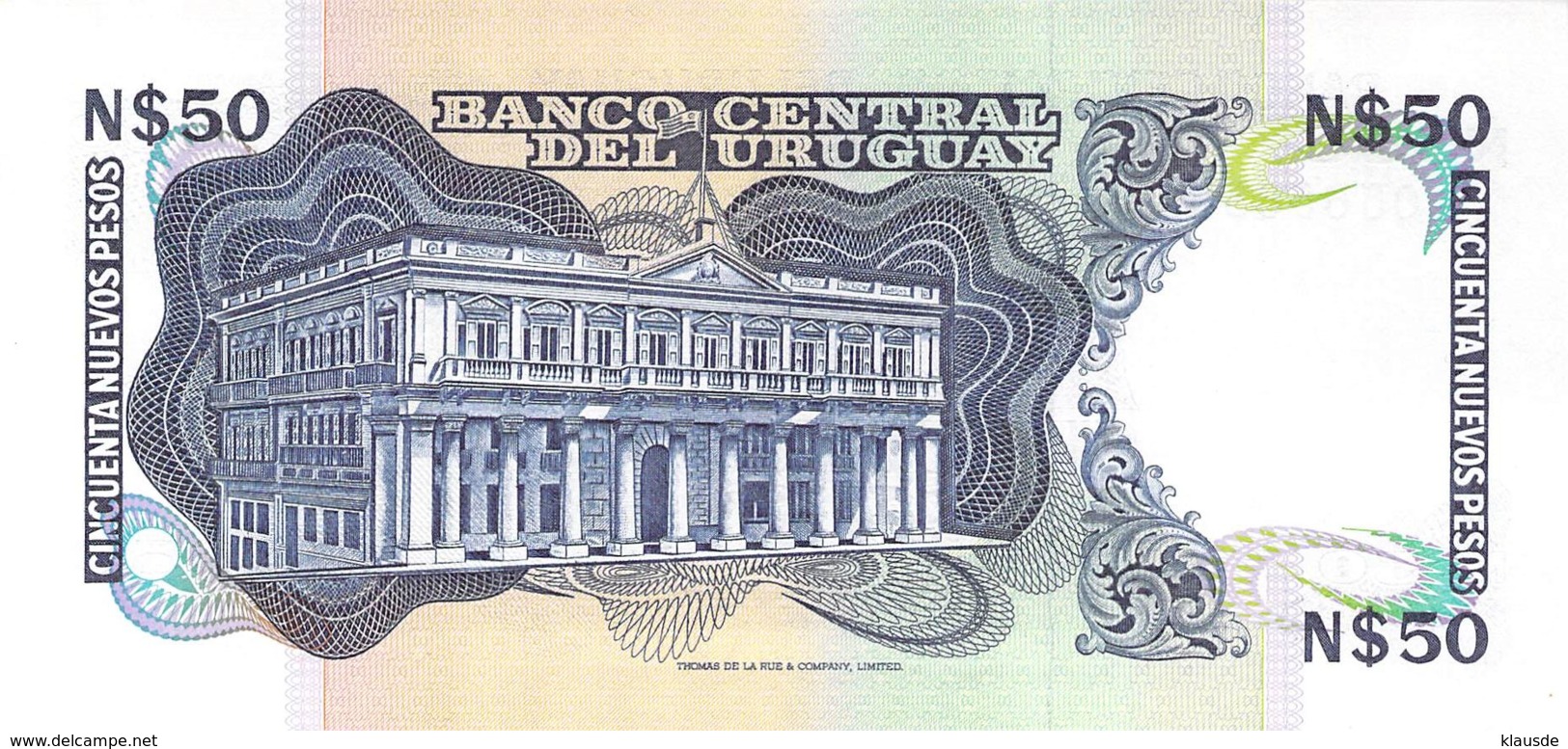 50 Cincuenta Nuevo Pesos  Banknote Uruquay - Uruguay