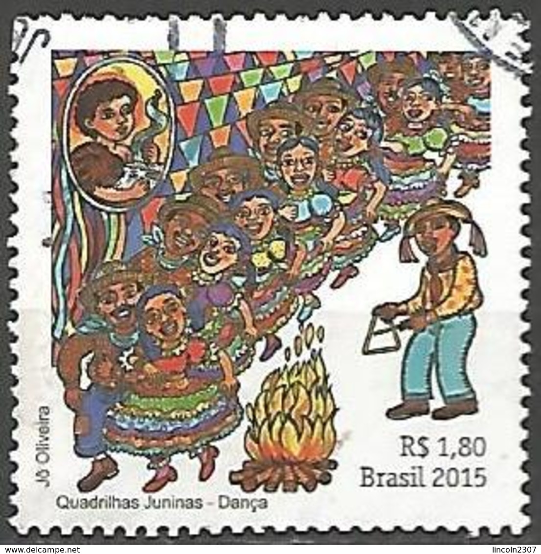 LSJP BRAZIL JUNE PARTY DANCE 2015 - Used Stamps