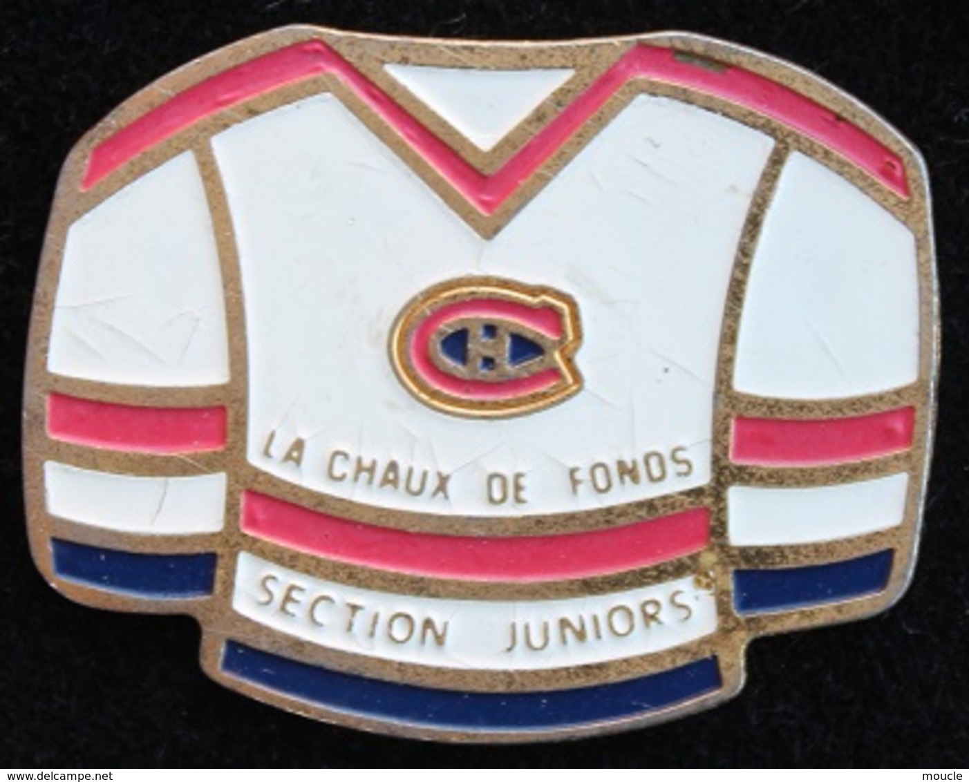 HOCKEY CLUB LA-CHAUX-DE-FONDS - SECTION JUNIORS - MAILLOT -  HOCKEY SUR GLACE SUISSE -    (ROSE) - Wintersport