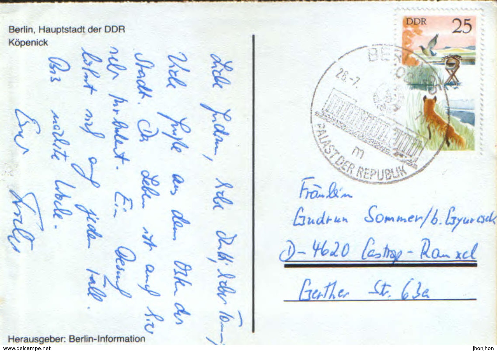 Germany - Postcard  Circulated In 1978 -  Berlin - Kopenick  - 2/scans - Koepenick