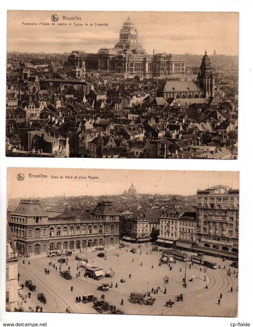 BELGIQUE . BELGIË . BRUXELLES . 2 CARTES POSTALES - Réf. N°20472 - - Lotti, Serie, Collezioni