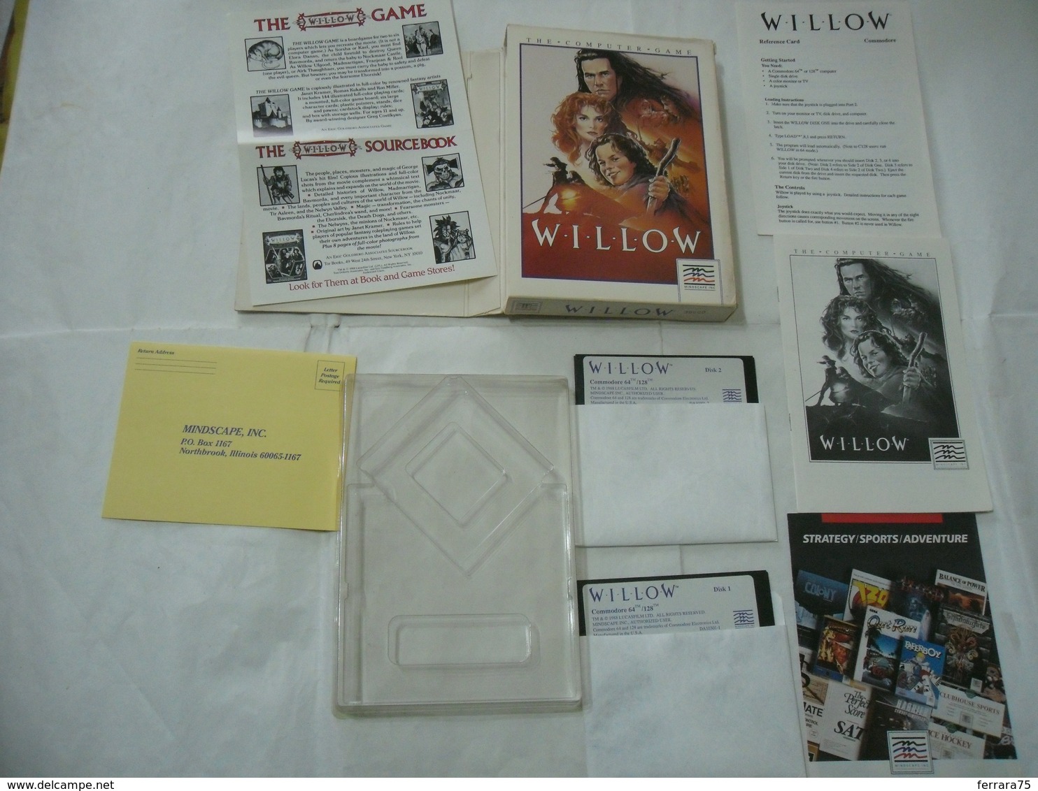 Vintage Big Box PC Sealed - Mindscape Willow ULTRA RARE SEALED Commodore 64 - Commodore