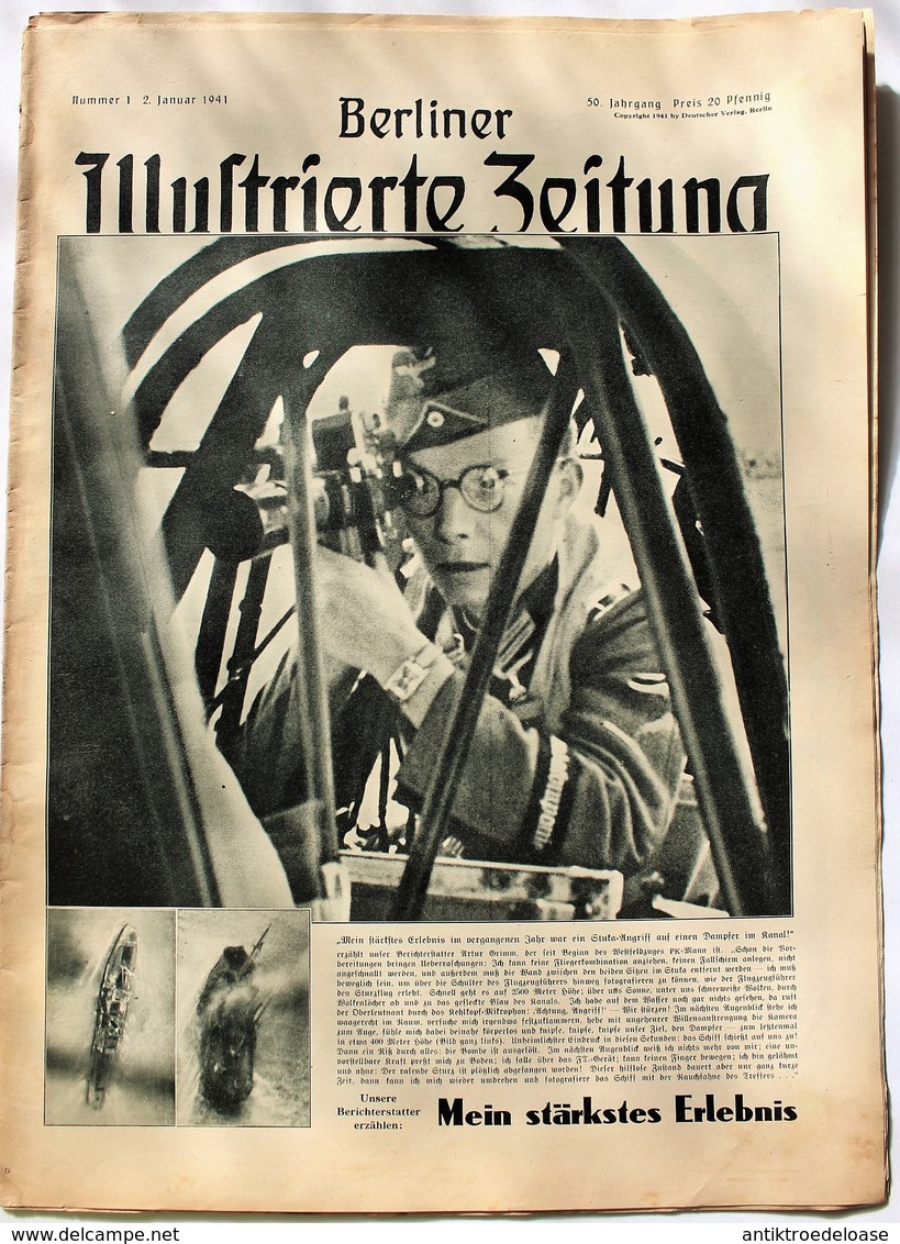Berliner Illustrierte Zeitung 1941 Nr.1 Berichterstatter Erzählen: Stuka-Angriff - Deutsch