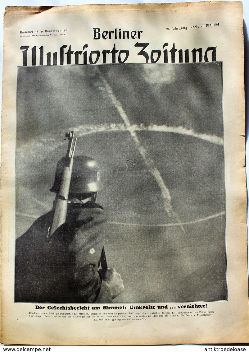 Berliner Illustrierte Zeitung 1941 Nr.45 Gefechtsbericht Am Himmel, Luftkampf - Duits