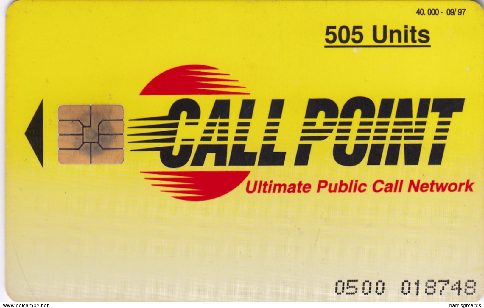 PAKISTAN - Call Point Yellow , Tirage 40.000 ,09.97 , White Rev. , Used - Pakistan