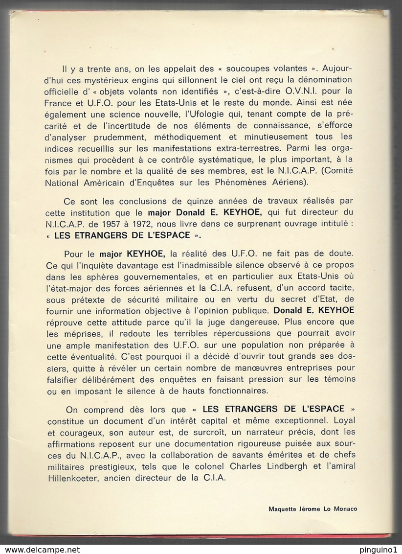 Les étrangers De L'espace Major Donald E.Keyhoe - Astronomie