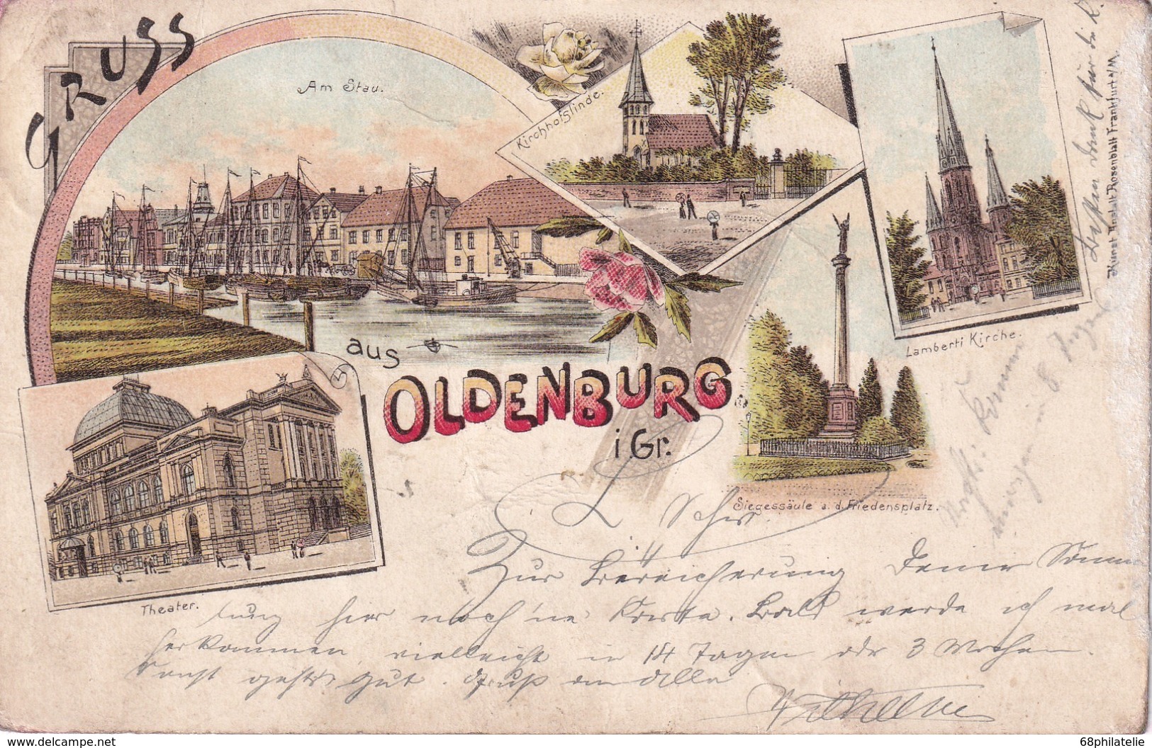 ALLEMAGNE 1898 CARTE POSTALE GRUSS AUS OLDENBURG - Oldenburg