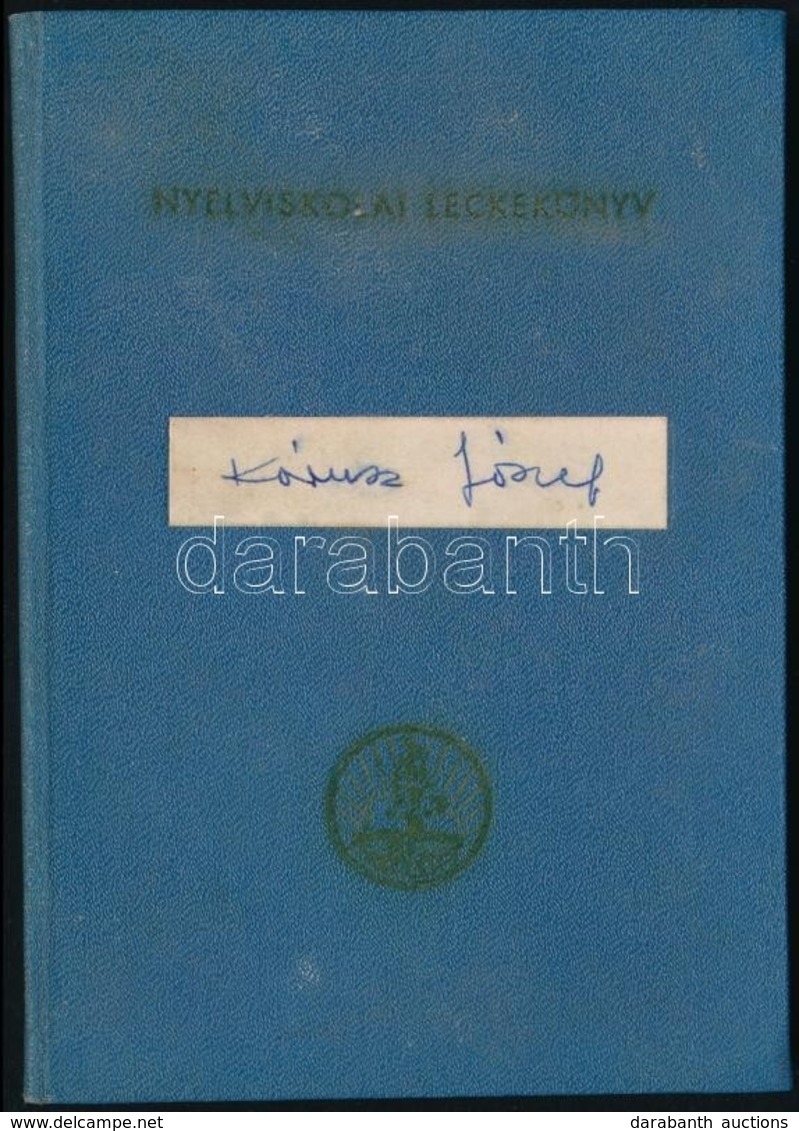 1963 Kórusz József  (1927-2010) Festő, Nyelviskolai Leckekönyve - Non Classés