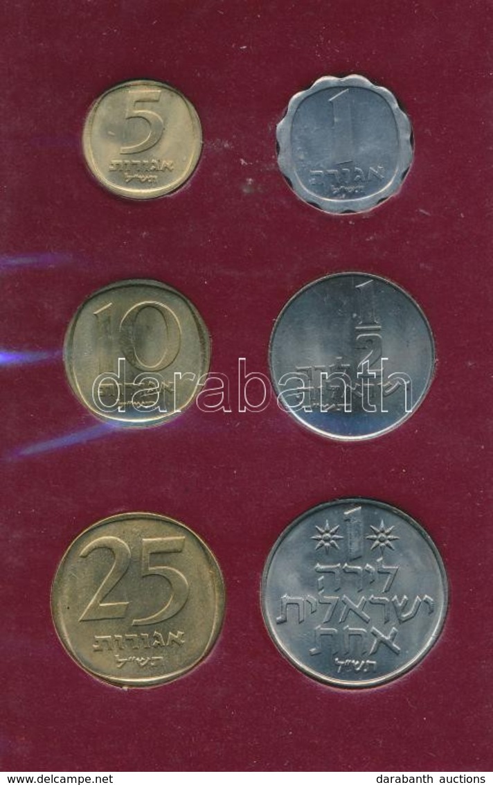 Izrael 1970. 1a-1L (6xklf) Forgalmi Sor Tokban, Tanúsítvánnyal T:1
Israel 1970. 1 Agora - 1 Lira (6xdiff) Coin Set In Ca - Non Classés