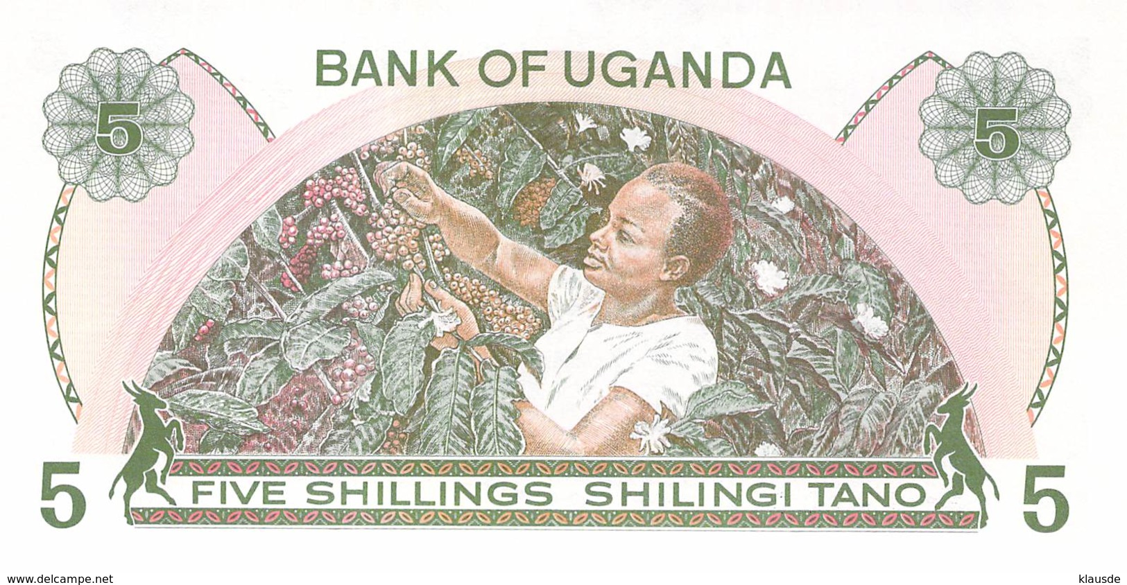 5 Schillings 1982 Uganda - Uganda