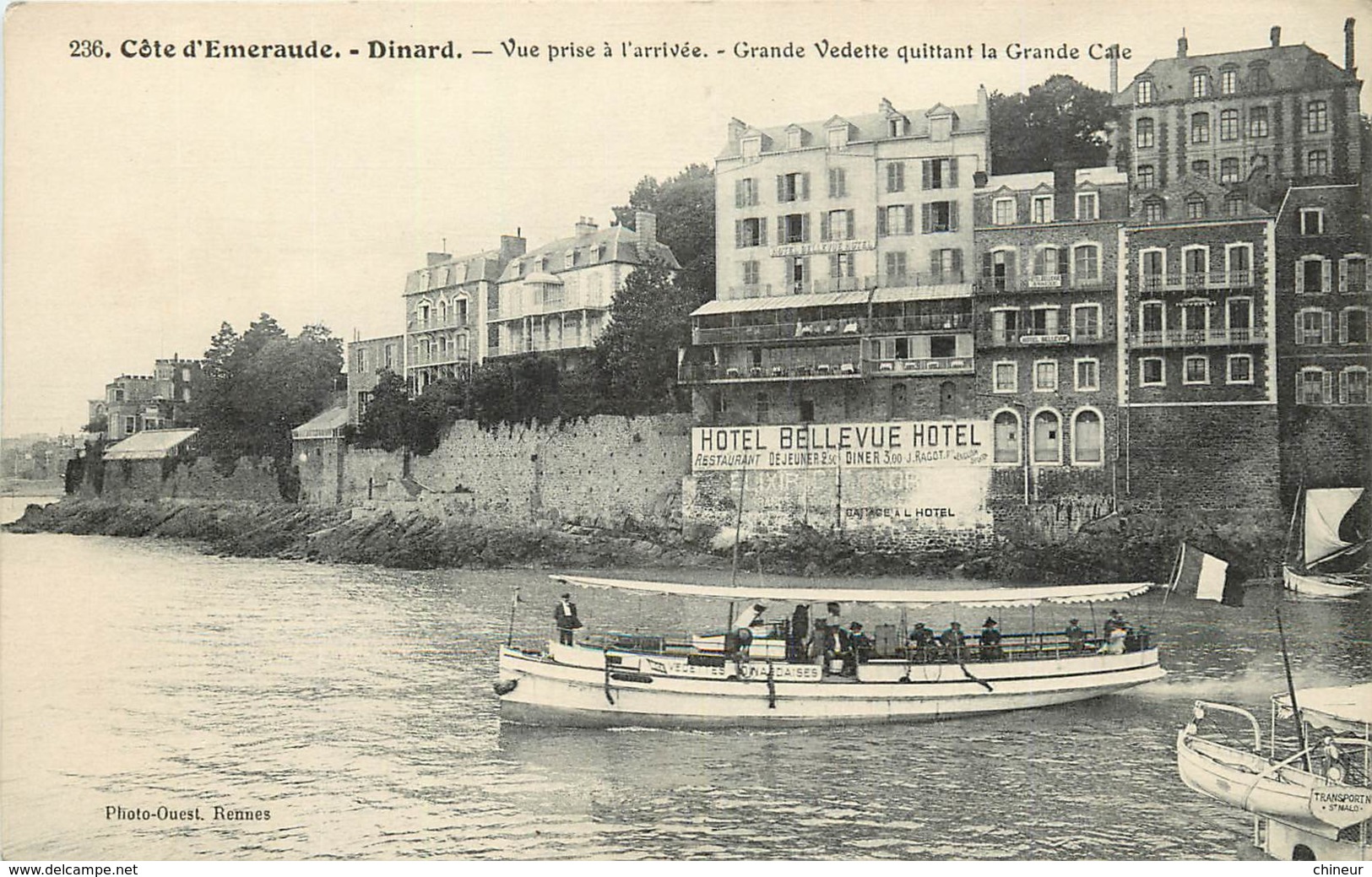 DINARD VUE PRISE A L'ARRIVEE GRANDE VEDETTE - Dinard