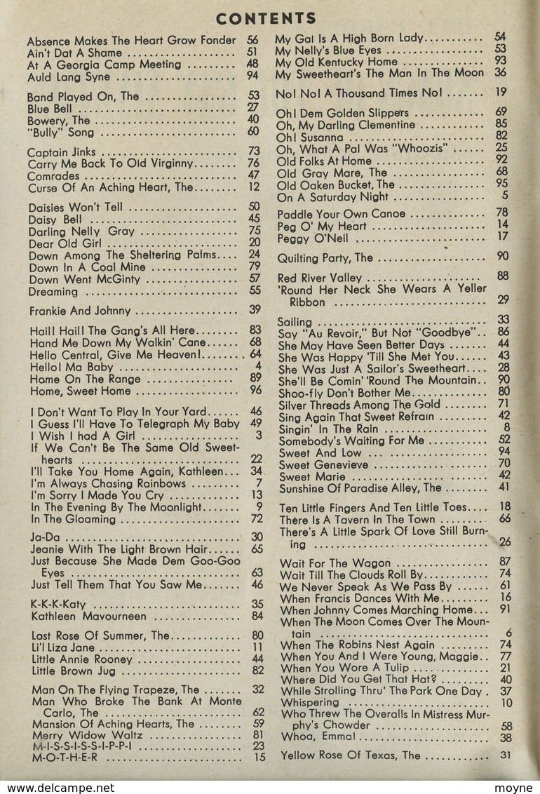 U.S.A. -Musique RARE !! Bill Hardey's Songs Of The Gay Nineties And Other Old Favorites-Chansons Du  FOLKLORE AMERICAIN - 1900-1949