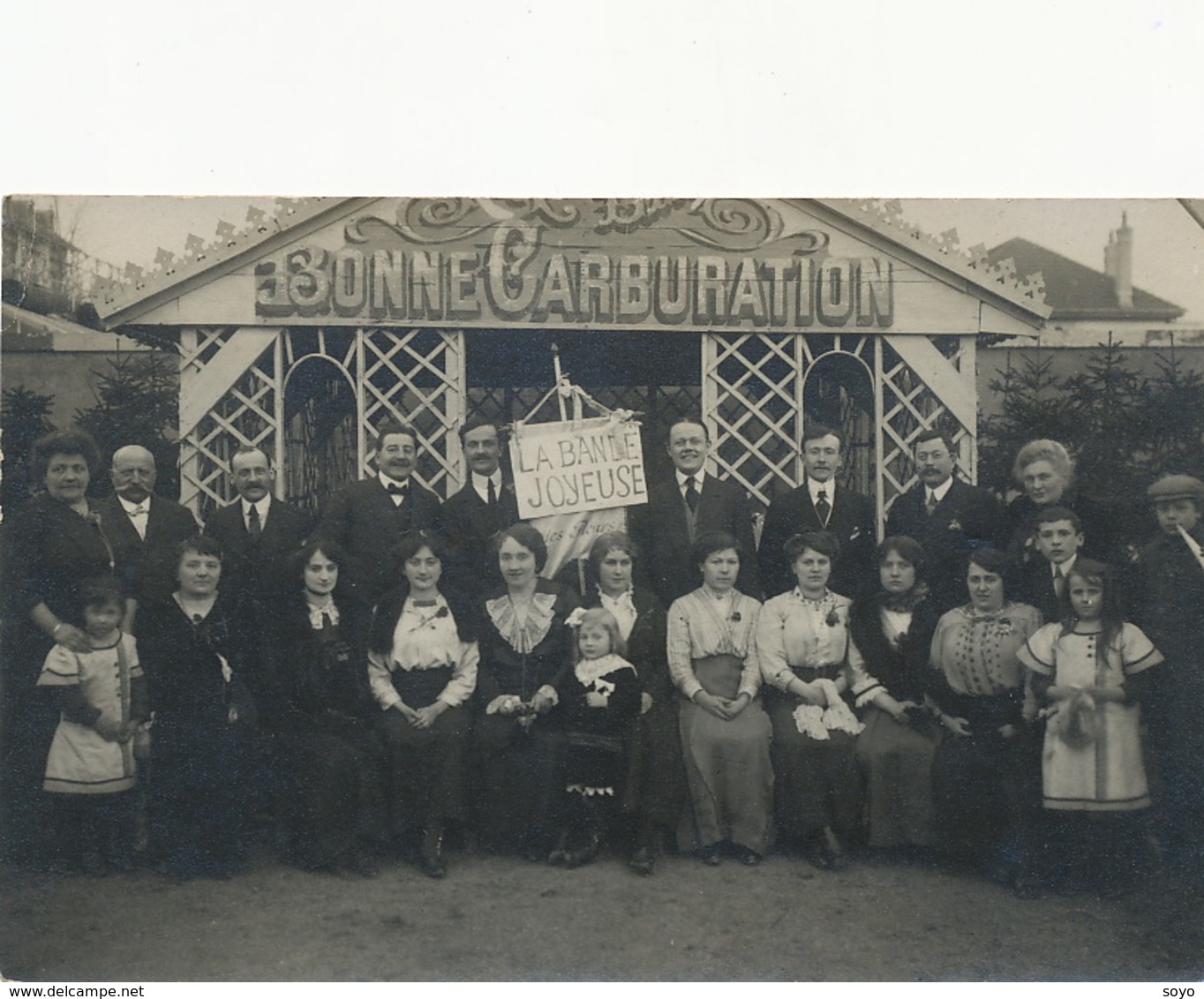 Carte Photo A La Bonne Carburation La Bande Joyeuse - Kirmes