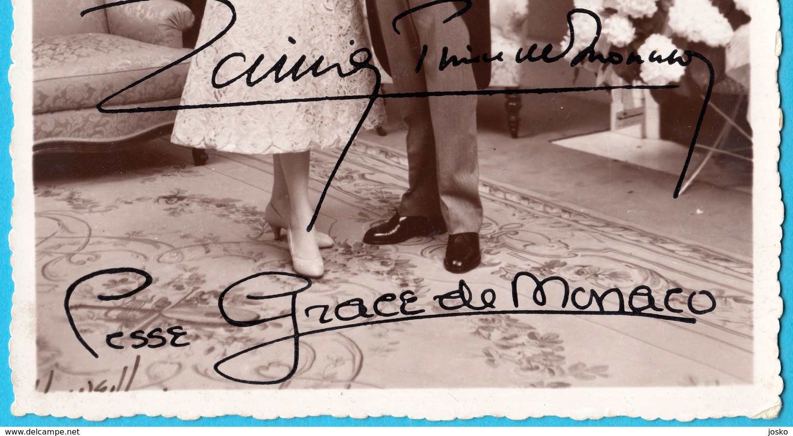 PRINCESSE GRACE DE MONACO & PRINCE RAINIER III ** Original Autograph - Hand Signed ** Autographe Princess Grace Kelly RR - Handtekening