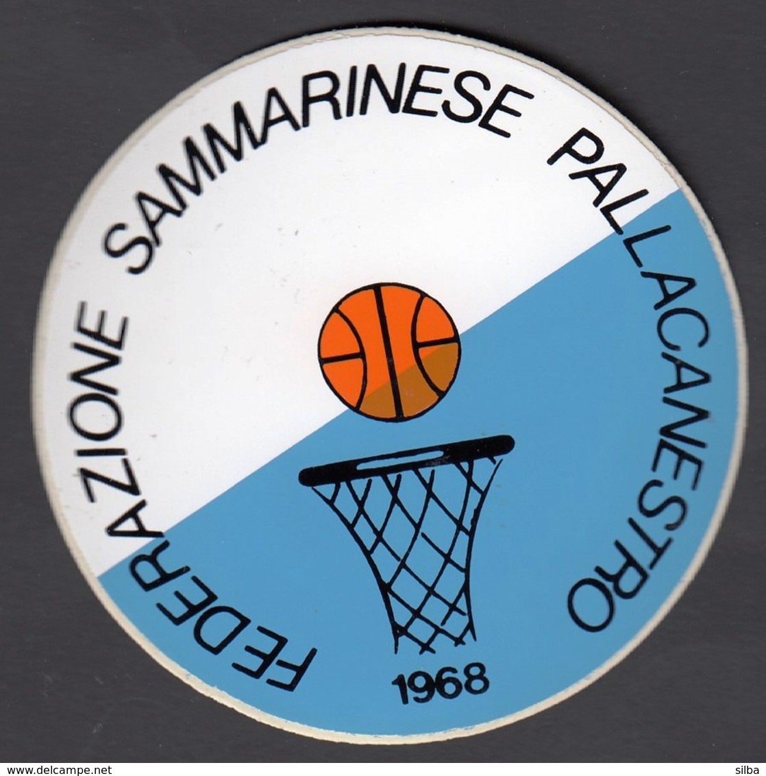 Basketball / Federazione Sammarinese / Adesivo Sticker Label Autocollant / Pallacanestro - Habillement, Souvenirs & Autres