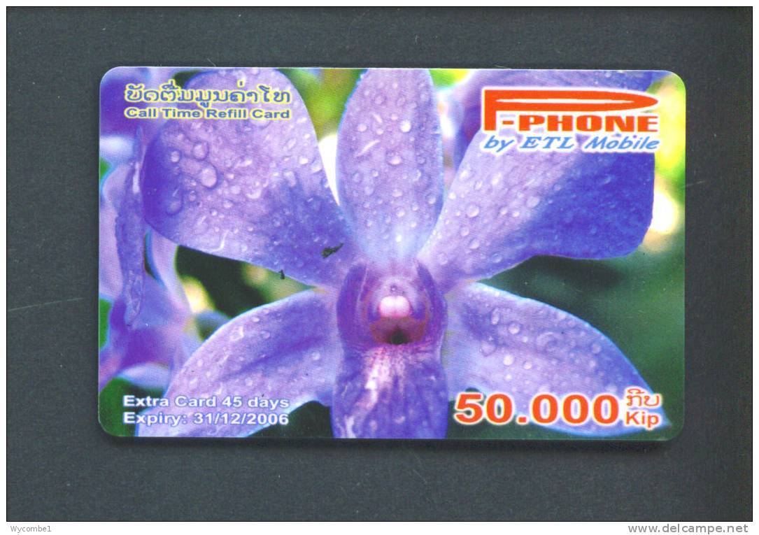 LAOS  -  Remote Phonecard As Scan - Laos