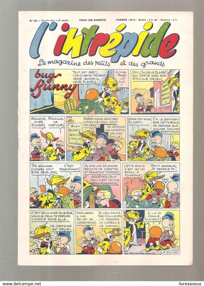 L'intrépide Magazine N°143 De 1952 Bugs Bunny - L'Intrépide