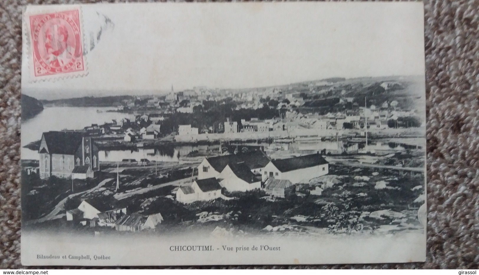 CPA CHICOUTIMI VUE PRISE DE L OUEST 1905 ED BILAUDEAU ET CAMPBELL CANADA QUEBEC - Chicoutimi