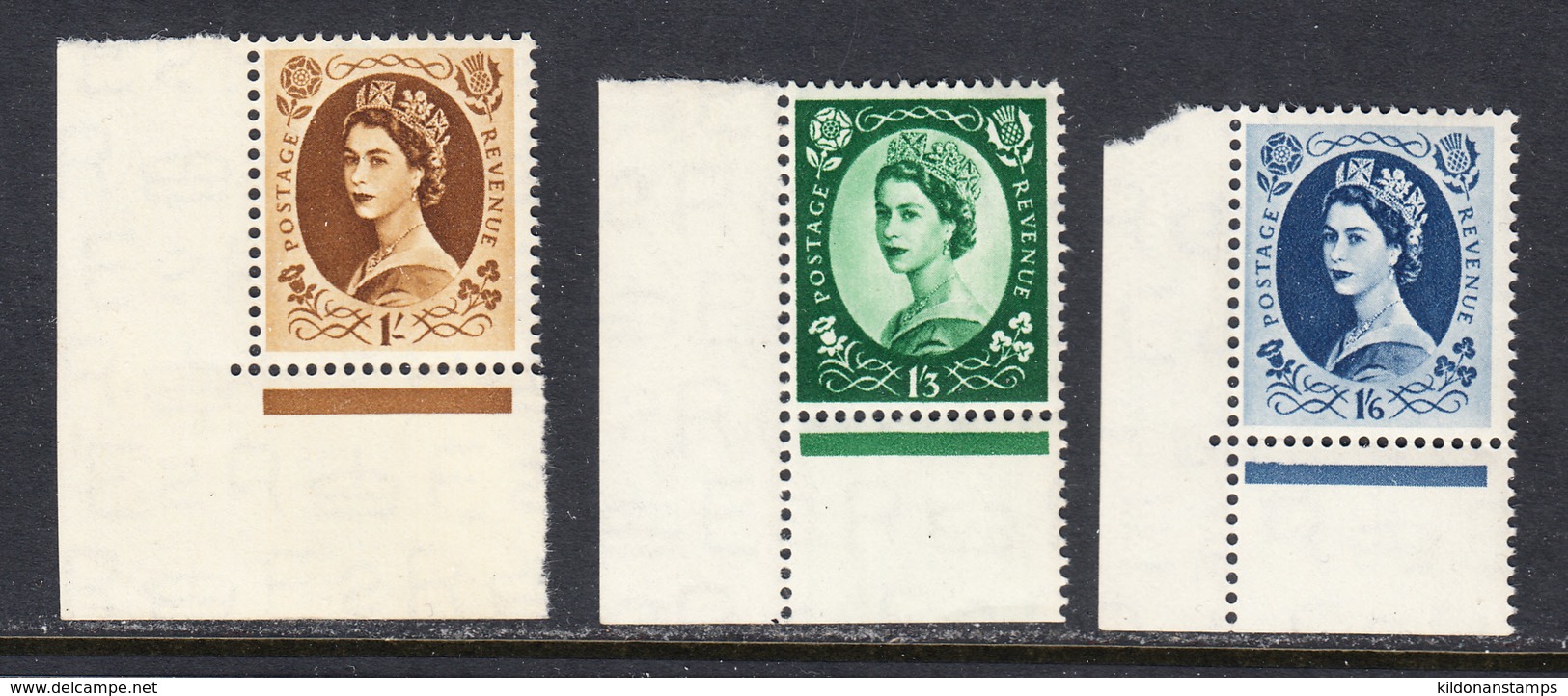 Great Britain 1952-54 Wmk 153, Corner Selvage, Mint No Hinge, Sc# 292-303 , SG 515-531 - Neufs