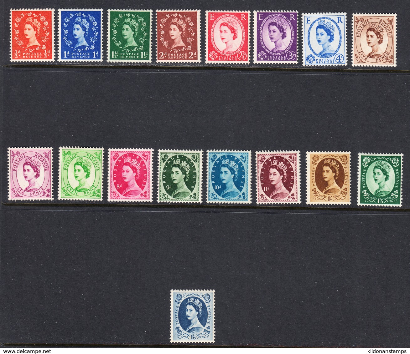 Great Britain 1955-58 Wmk 165, Mint Mounted, Sc# , SG 540-556 - Neufs