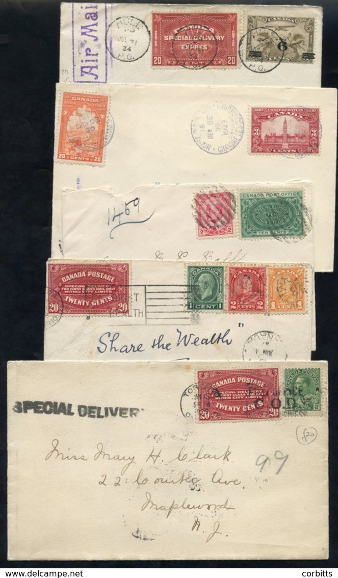 Special Delivery Stamps On Covers (12 Covers) Incl. 1904 Cover With The 10c First Issue Stamp, Two With The Second Issue - Autres & Non Classés