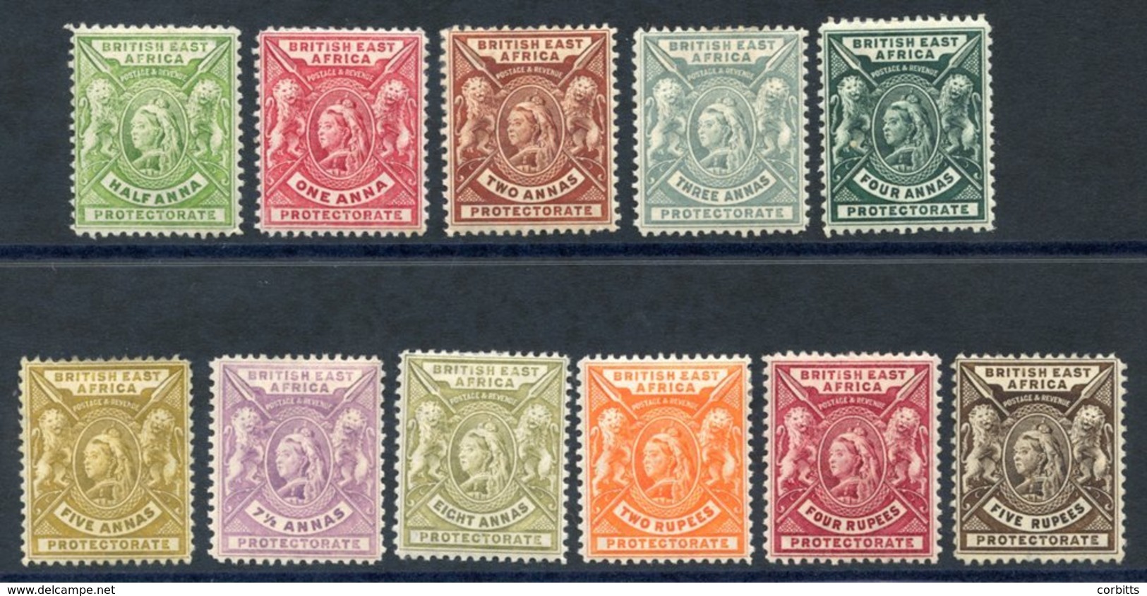 BRITISH EAST AFRICA 1896-1901 CCA ½a - 5r Incomplete Set M, SG.65/7, 69/70, 72/74, 76, 78/9. (11) Cat. £290. - Autres & Non Classés