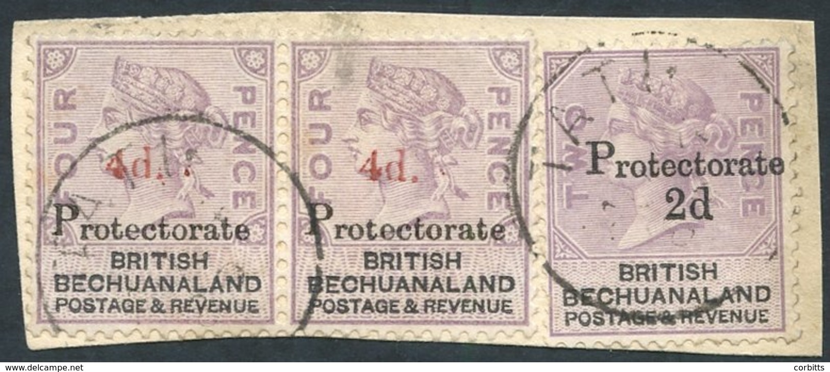 1888 4d On 4d Pair (SG.44) & 2d On 2d (SG.42) Together On Small Piece Cancelled By Single Ring Tati C.d.s For AP.4.89, P - Other & Unclassified