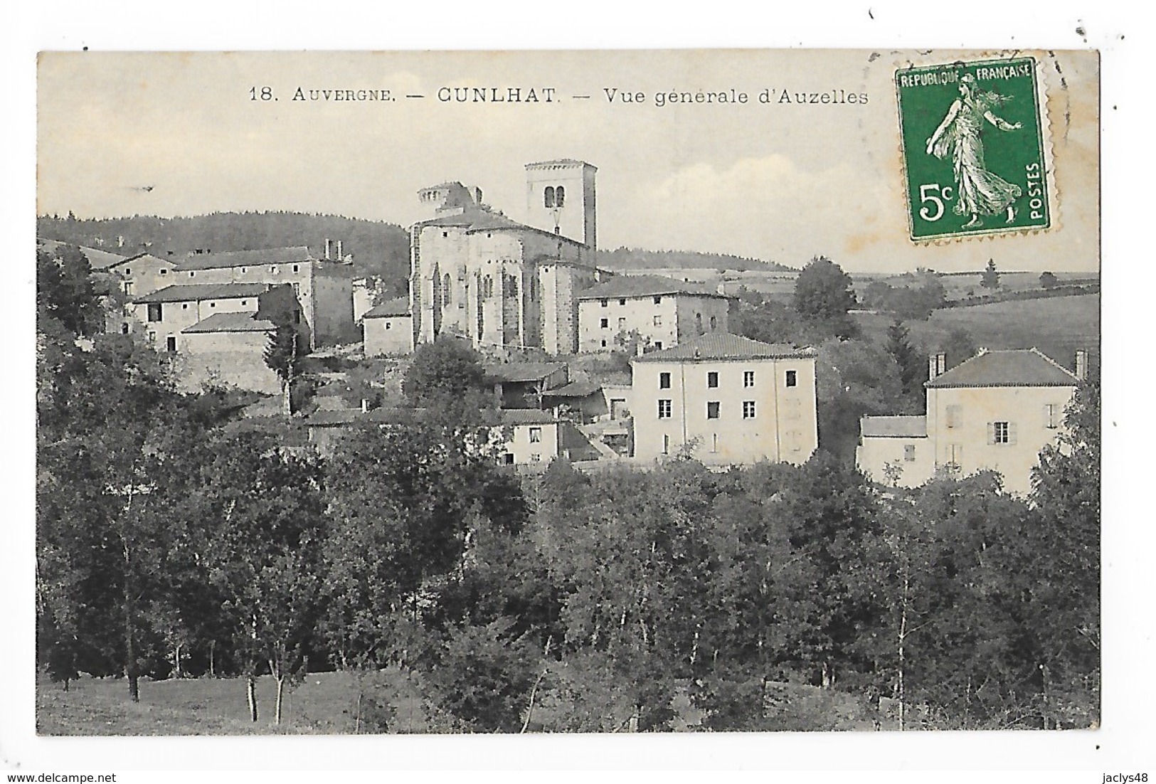 CUNLHAT   (cpa 63)   Vue Générale D' AUZELLES    -  L 1 - Cunlhat