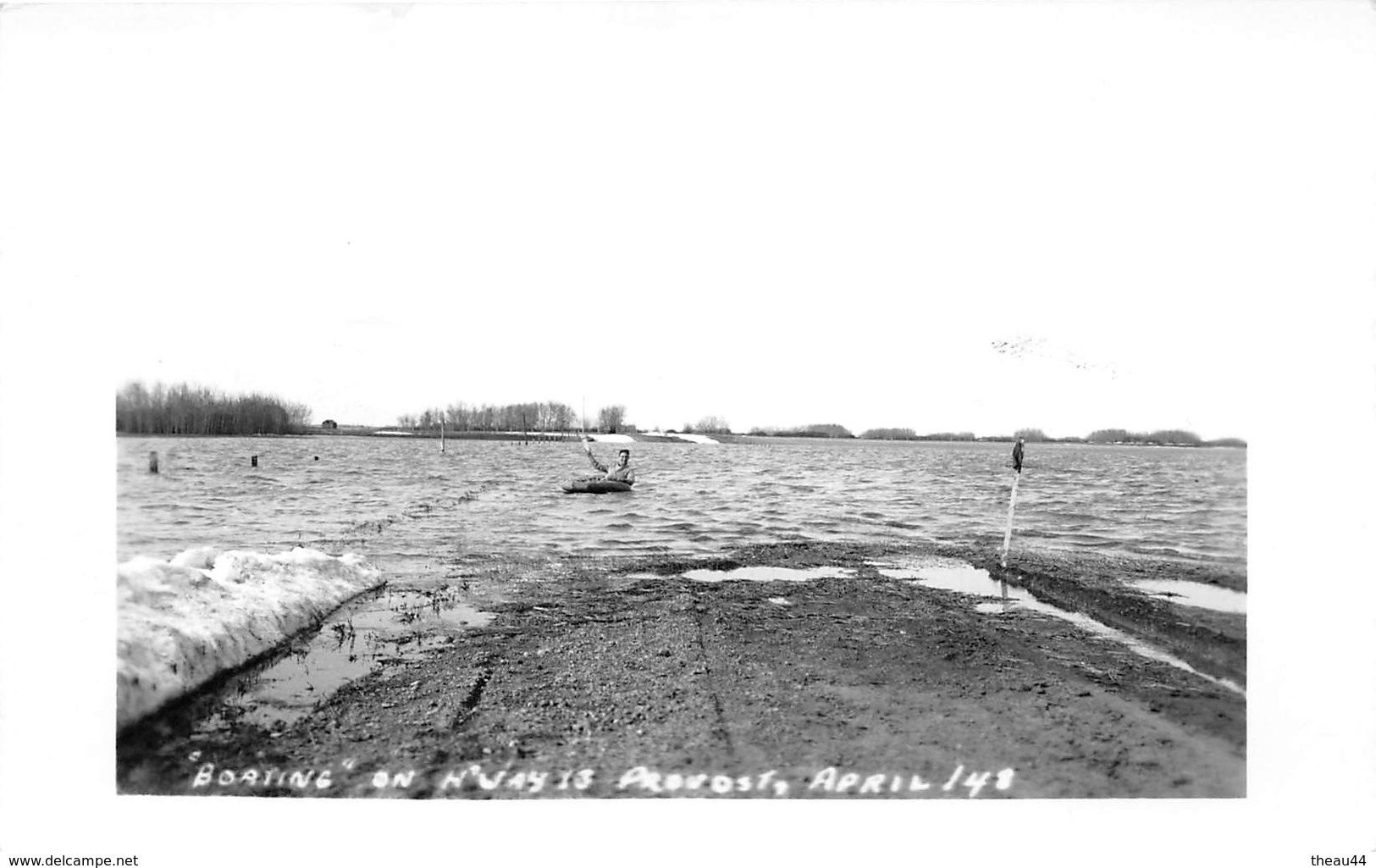 ¤¤   -  CANADA  -  PROVOST  -  Carte-Photo  -  Boating On H' Way En 1948    -  ¤¤ - Other & Unclassified