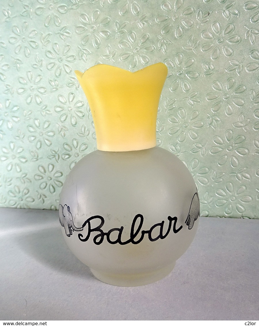 Ancien  Flacon Avec Bouchon (non Spray) "BABAR" Eau De Toilette Pour Bébé Sans Alcool 100 Ml VIDE - Flacons (vides)