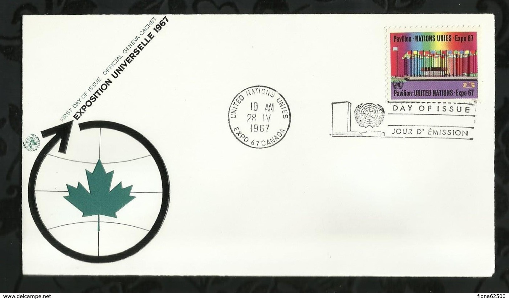 NATIONS-UNIES . EXPO 67 . 28 AVRIL 1967 . CANADA  . - Storia Postale