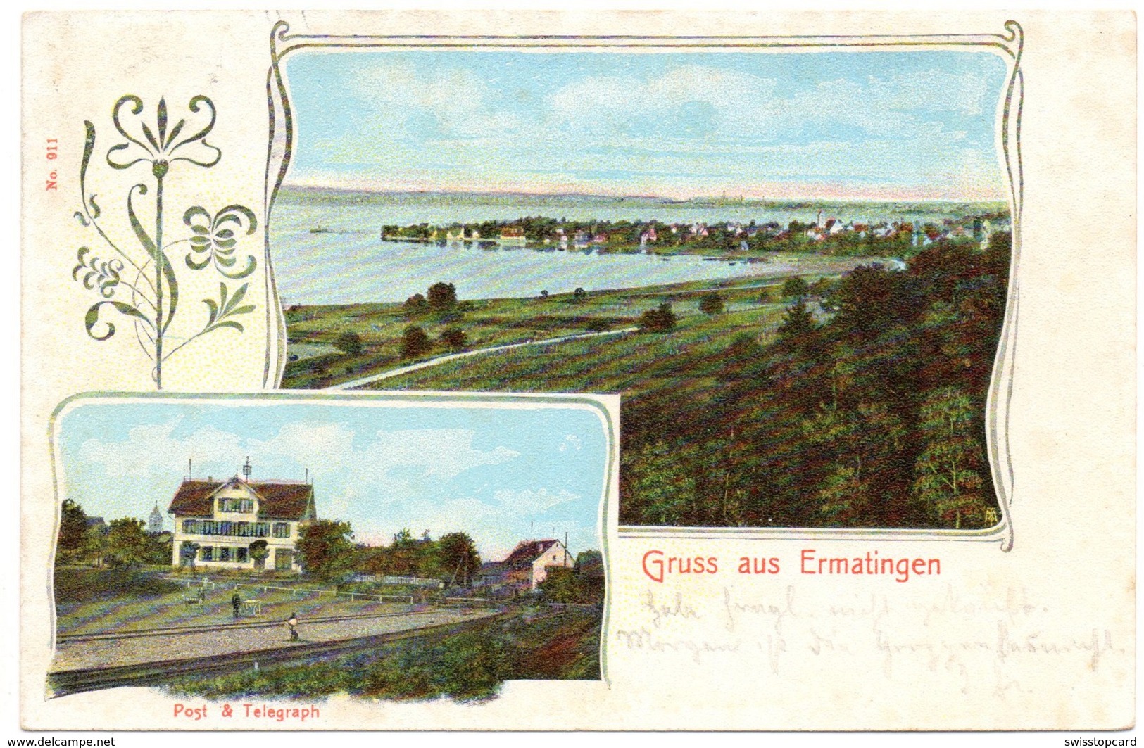 Gruss Aus ERMATINGEN Post & Telegraph Gel. 1903 N. Kradolf - Ermatingen