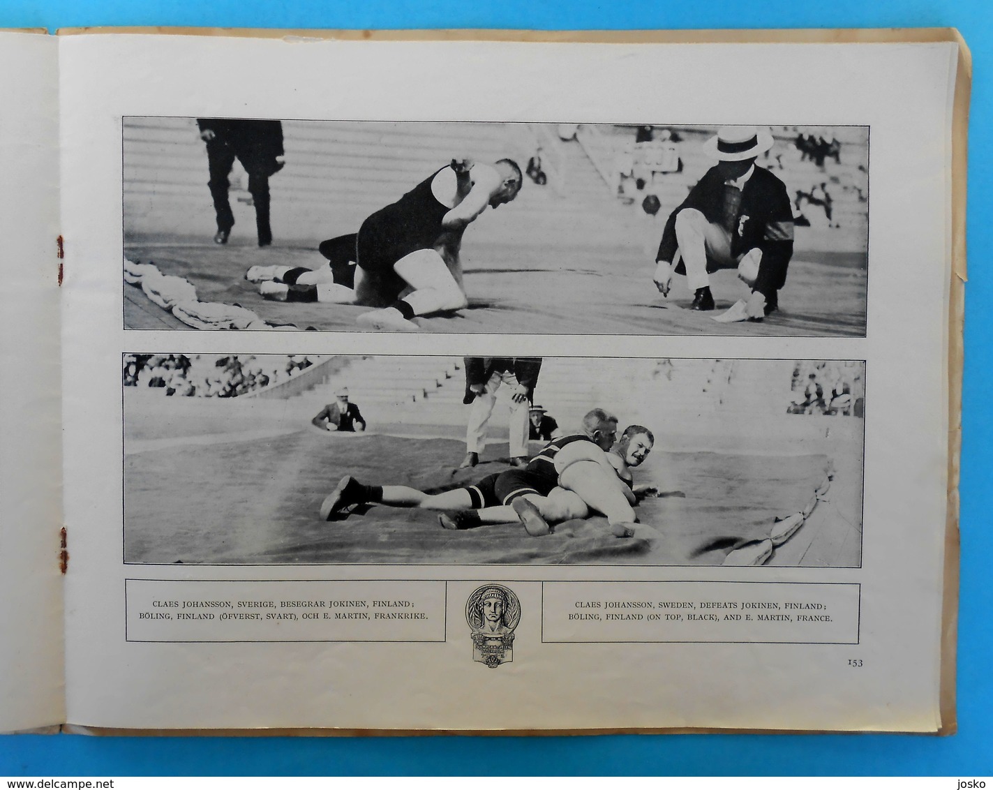 WRESTLING on OLYMPIC GAMES 1912 STOCKHOLM vintage programme/review 1912.y * lutte ringen lotta tug of war racewalking