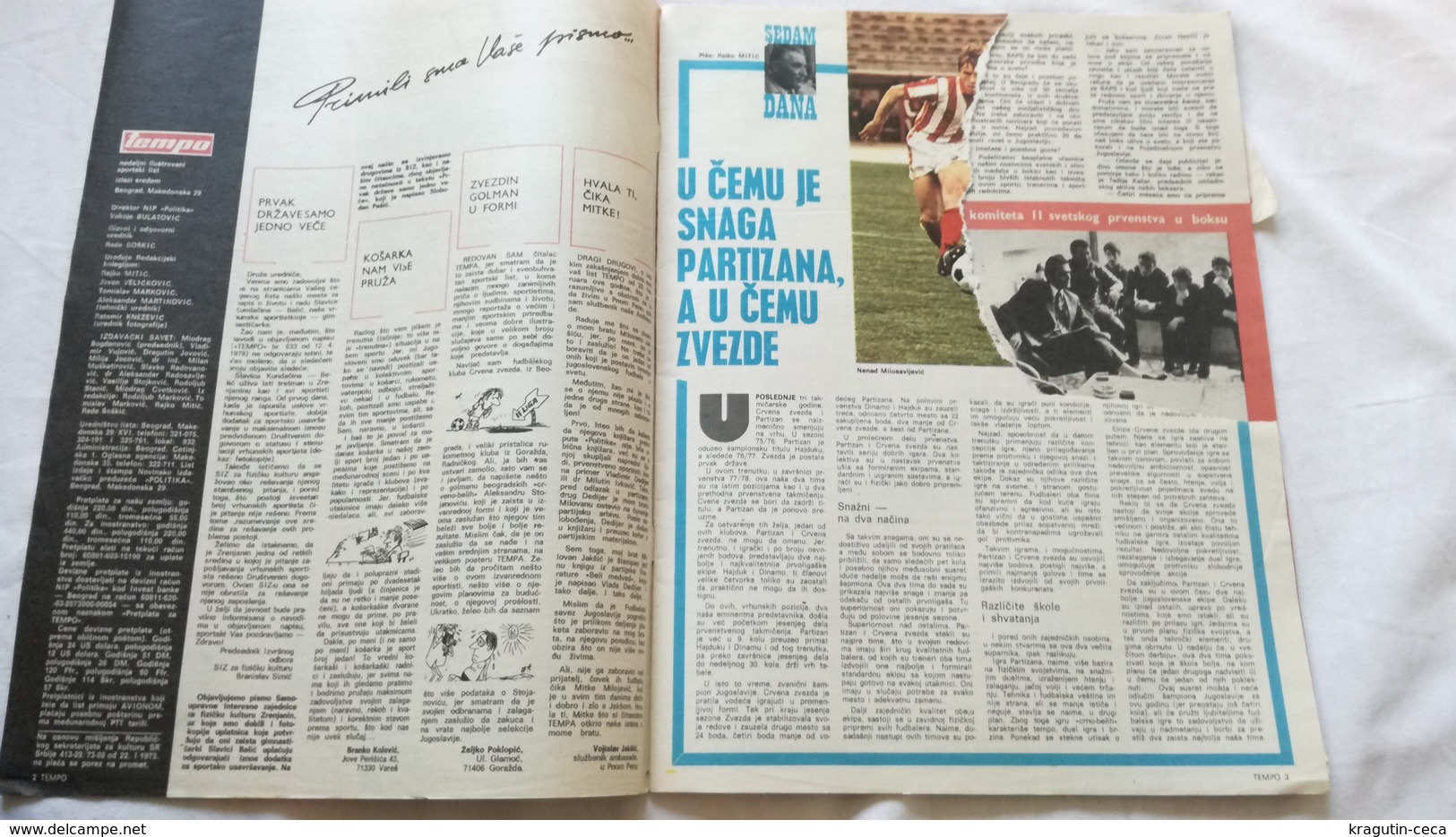 1978 TEMPO YUGOSLAVIA SERBIA SPORT FOOTBALL MAGAZINE NEWSPAPER ARGENTINA ALBIN PLANINS CHESS SAILING
