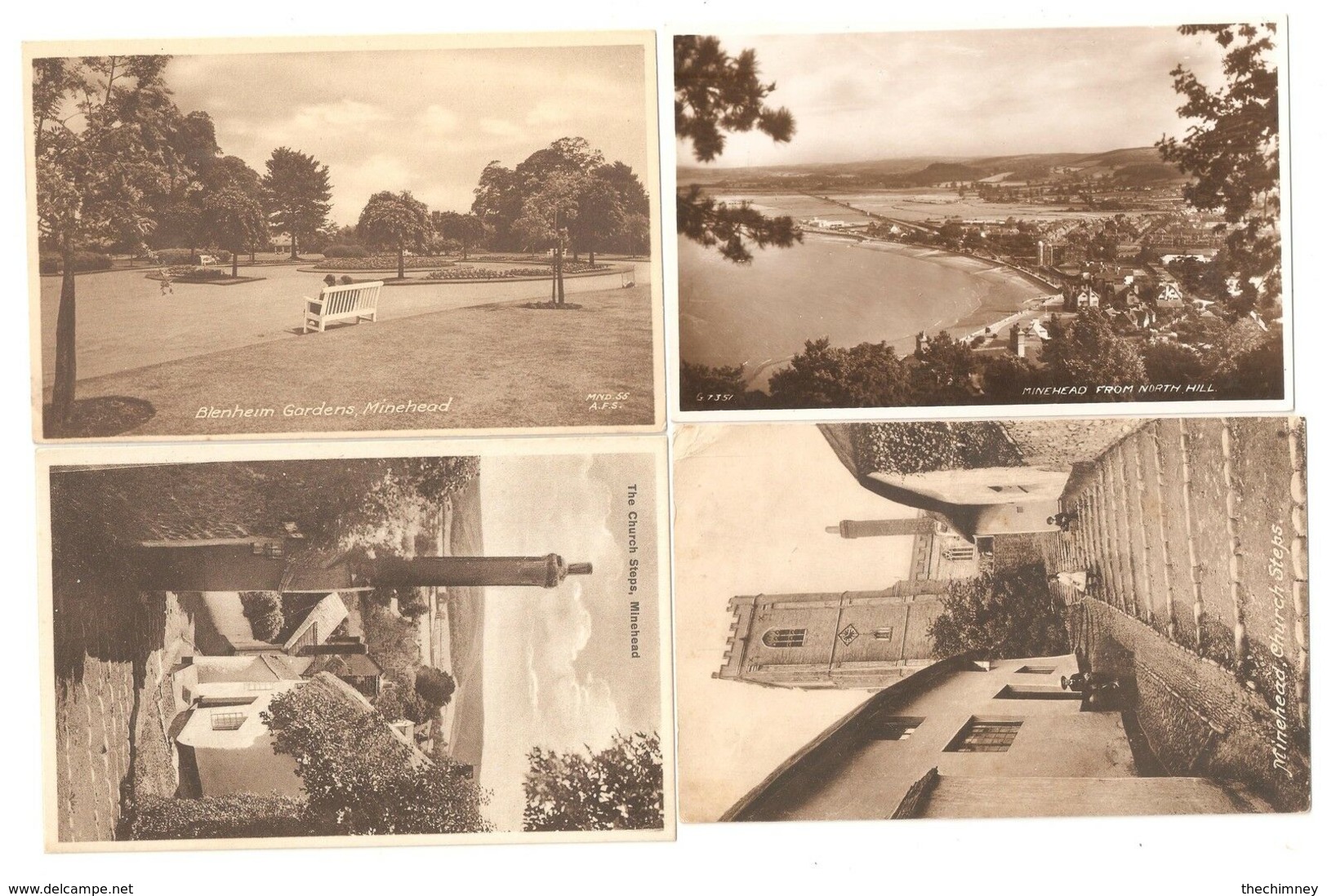 FOUR ALL DIFFERENT POSTCARDS OF MINEHEAD SOMERSET - Minehead