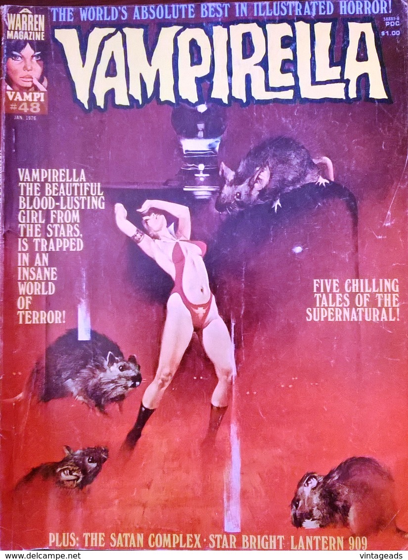 (DIV093) VAMPIRELLA # 48, Pabel-Verlag 1976, Cover Rückseitig Beschädigt - Sonstige & Ohne Zuordnung