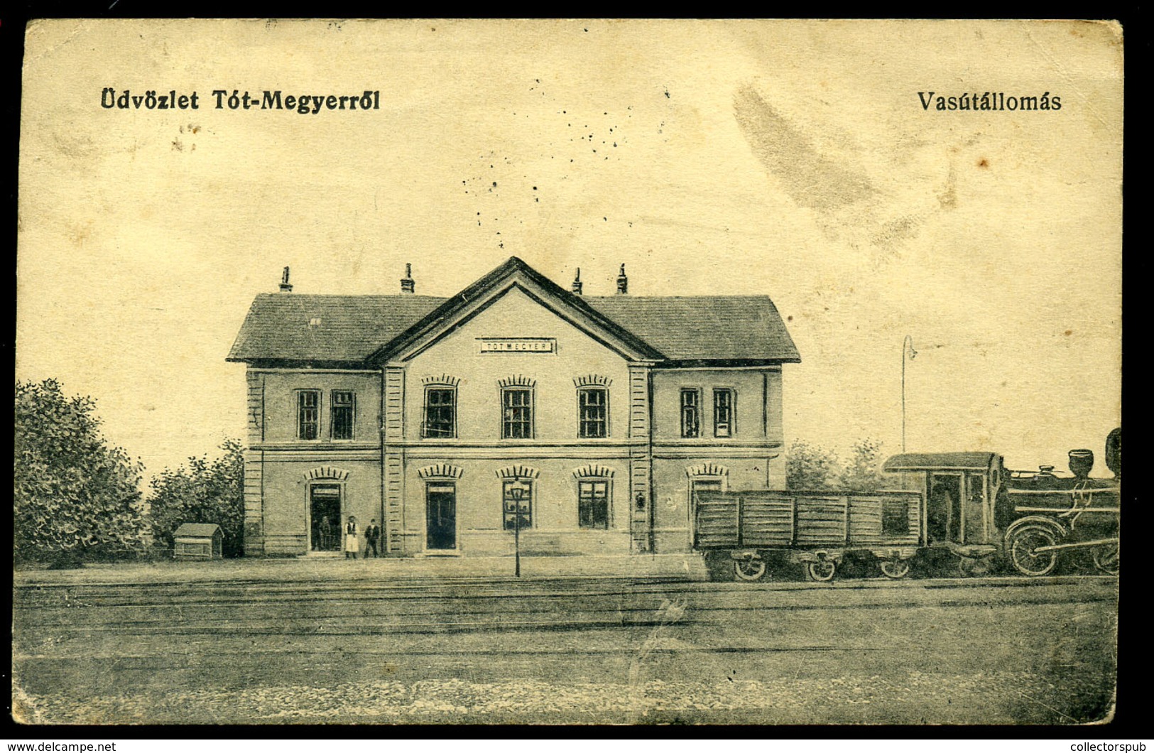 TÓTMEGYER  Vasútállomás, Régi Képeslap  /  Train Station Vintage Pic. P.card - Usati