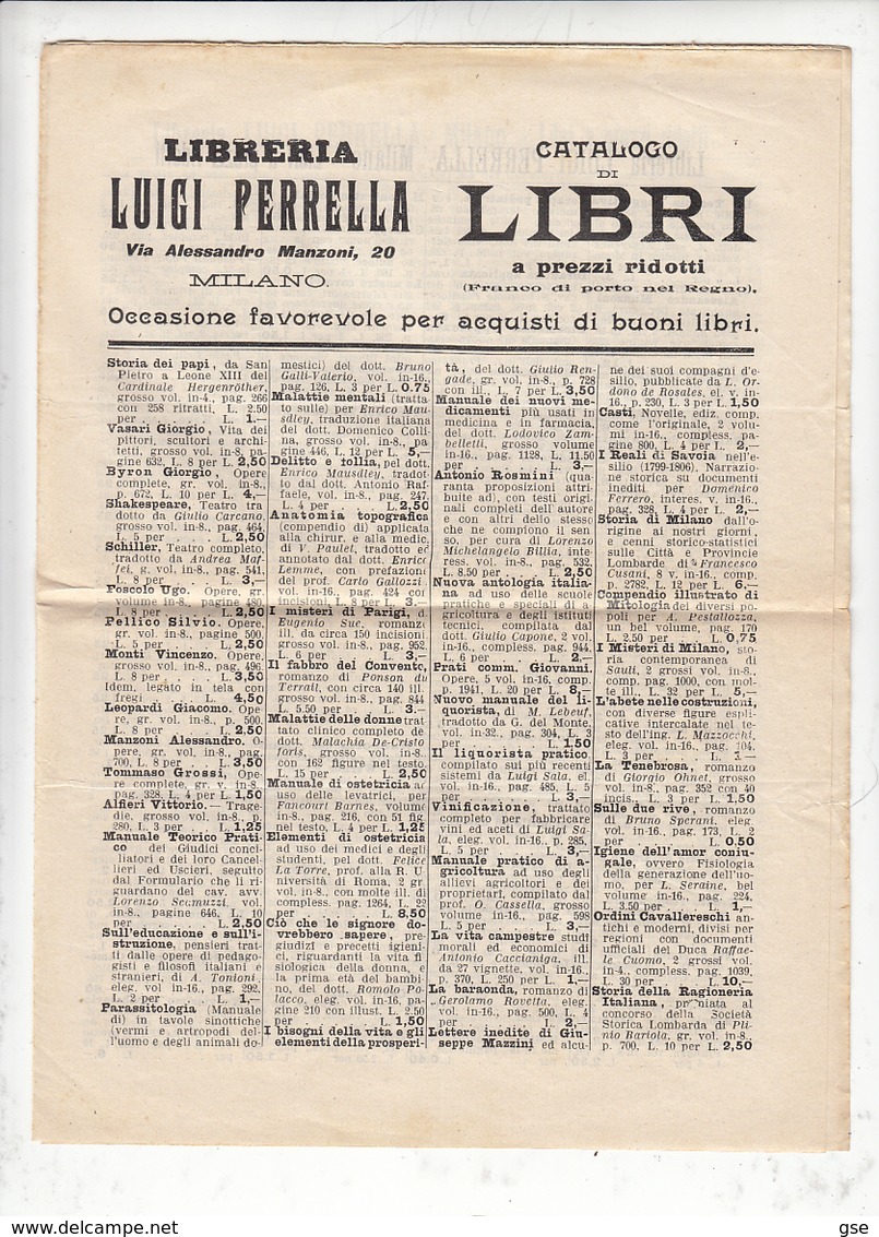 ITALIA 1903 - Catalogo  Libri PERRELLA LUIGI - Topics