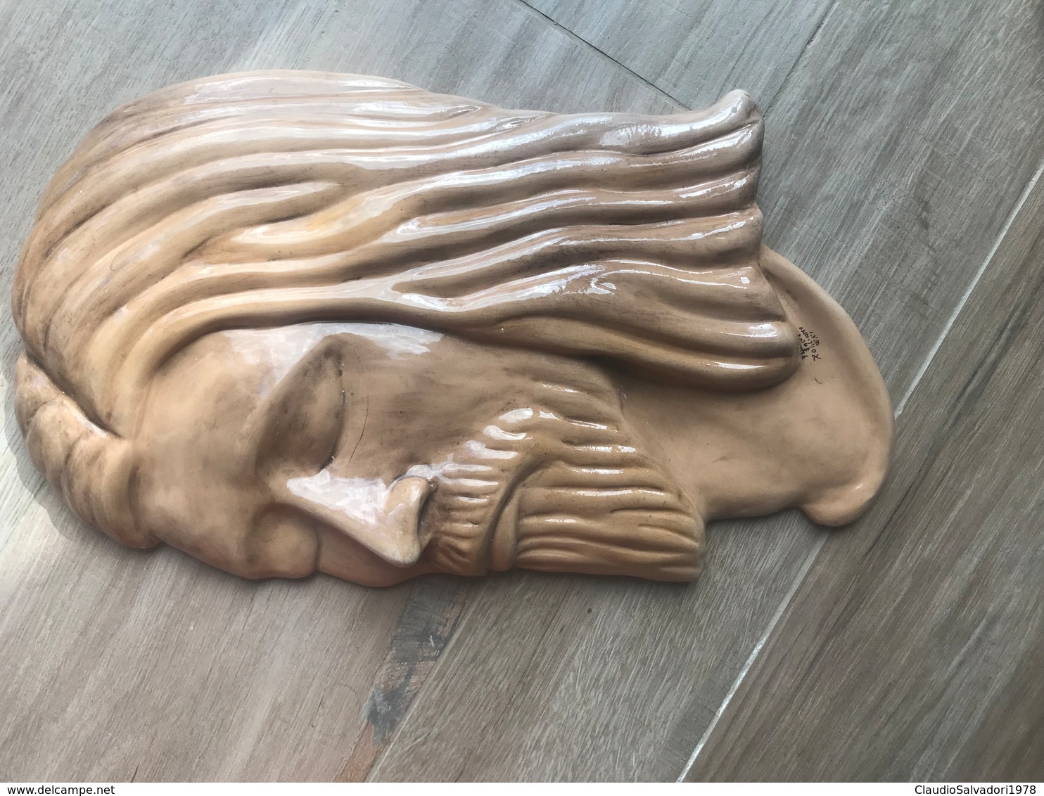 Fantastica Scultura Faccia Di Gesù Cristo Fratelli Falvo Rogliano Grandi Dimensioni - Sin Clasificación