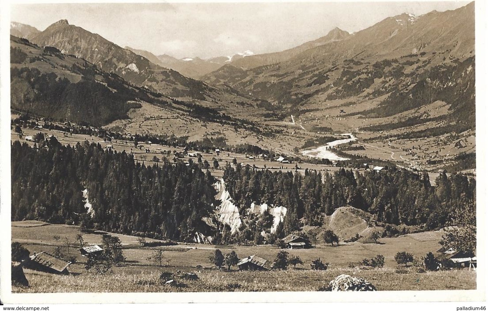 BERNE  - AESCHI / Aeschi-Allmend (Blick Ins Kanderthal)  - J. Wäfler-Wyss Aeschi - Circulé Le 19.09.1927 - Aeschi Bei Spiez