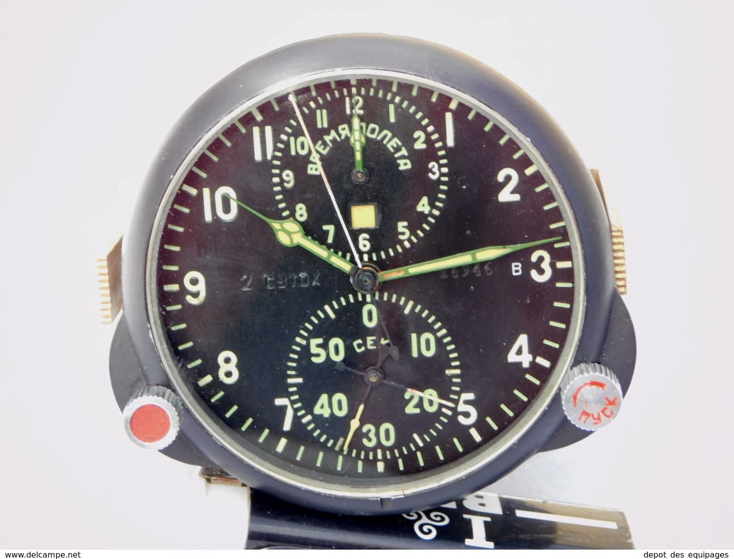 TRES BEAU CHRONOMETRE HORLOGE DE BORD SOVIETIQUE - MIG  - #.2 - Radios