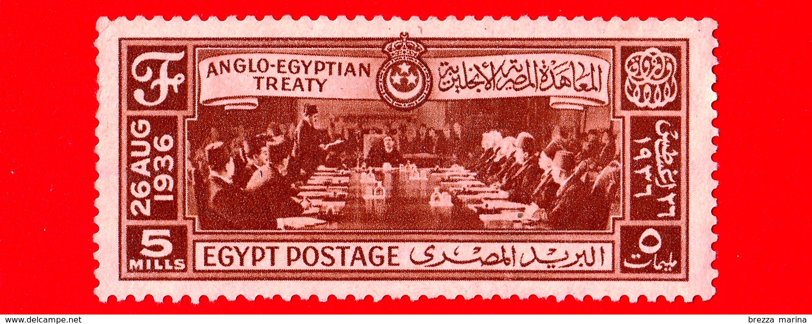 EGITTO - Nuovo - 1936 - Firma Del Trattato Anglo-Egiziano - Signing Of Treaty - 5 - Neufs