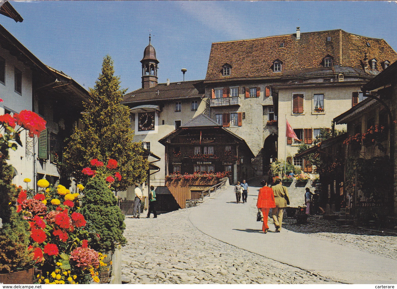 SUISSE,SWITZERLAND,SWISS, HELVETIA,SCHWEIZ,SVIZZERA ,FRIBOURG,GRUYERES,RESTAURANT TEA ROOM - Fribourg