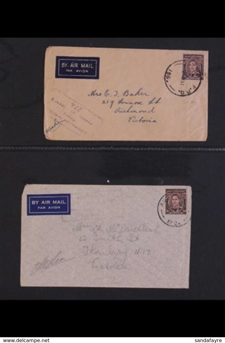 VICTORIA WW2 AUSTRALIAN FORCES - AUST F.P.O CENSOR COVERS COLLECTION Presented In Protective Pages. An Interesting Selec - Sonstige & Ohne Zuordnung